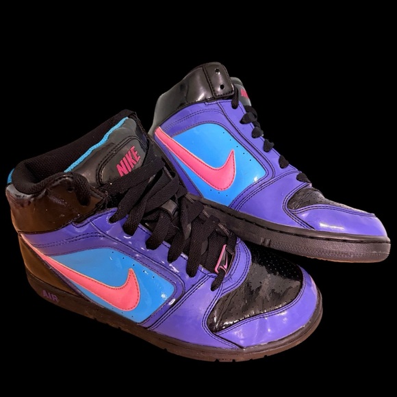 Nike Air 2008 Purple Black Pink Swoosh Turquoise Limited High Tops 8 - Picture 1 of 7